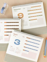Kalender dinding cetak jam kalender barang promosi Custom cetak kantor kalender dinding