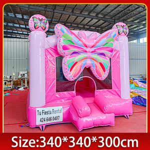 <span class=keywords><strong>2025</strong></span> thiết kế mới 3.4M * 3.4M màu Hồng Bướm <span class=keywords><strong>Inflatable</strong></span> lâu đài bouncy nhảy Nhà Bên <span class=keywords><strong>Inflatable</strong></span> <span class=keywords><strong>Bouncer</strong></span> cho trẻ em - Product Image 4