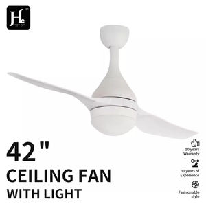 42/52 Inches <b>Modern</b> Electric Air Cooling <b>Fan</b> DC Motor Lower Noise Hotel Use Fancy Home Decorative White <b>Ceiling</b> <b>Fan</b> Single <b>Light</b> - Product Image 3