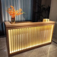 Bureau de réception moderne minimaliste pour hôtel salon de beauté salle de gym-petite animalerie réception caissier comptoir d'angle conception de magasin