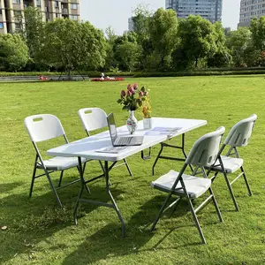 Noleggio 72 pollici Picnic campeggio banchetto barbecue in plastica pieghevole tavolo rettangolare per feste all'aperto