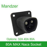 Conception pour Tesla modèle S/Y/3 connecteur NACS prise d'entrée EV chargeur embarqué prise ca prise de charge EV 16A 32A 48A 80A