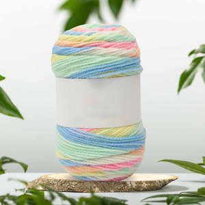 Hilo de Algodón de Leche Mezclado de 100g/2mm con Tinte Arcoíris a Precio de Fábrica para Muñecas, Almohadas y Mantas - Product Image 5
