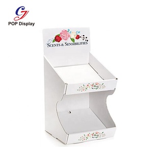 Pantalla de mostrador de nivel de tamaño personalizado de fabricante de China, pantalla de pestañas de maquillaje de encimera de cartón con encabezado en tienda de comestibles - Product Image 4