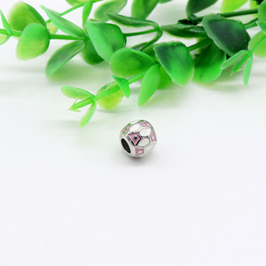 yunnique Stainless Steel Round Bead Pink Epoxy <b>Resin</b> For Bracelet Making - Product Image 4