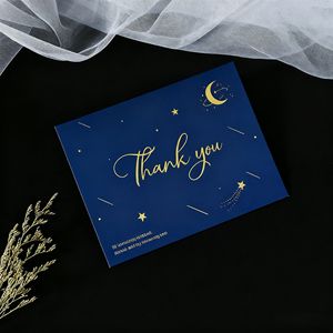 Carte postale de remerciement en papier épais personnalisé de luxe de 600g avec logo en aluminium Impression de cartes de commande de marque commerciale - Product Image 5