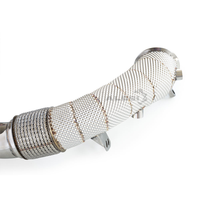Tubo de escape de alto rendimiento para BMW M5 F10 2012-2018 con motor S63, tubo de escape recto con escudo térmico, ajuste directo.