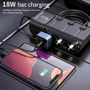 ที่ชาร์จในรถยนต์ GXY Fast USB C PD 3 ช่องเสียบ 12-24V พร้อมไฟ LED แสดงสถานะ กำลังไฟสูงสุด 120W แบบพกพา ดีไซน์ใหม่สไตล์จีน แยกอิสระ - Product Image 2