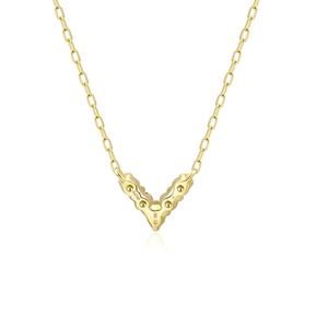 New Design Fine Jewelry 18K Yellow Gold <b>Necklace</b> With Natural Diamond <b>Necklace</b> Trendy Lady Jewelry For Wholesale Supplier - Product Image 3