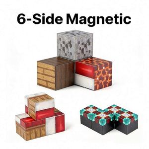 Bloques de Construcción Magnéticos para Educación Temprana, Cubos Sensoriales STEM de PVC, Piezas de Aprendizaje Creativas, Juguetes de Fantasía y Ciencia Ficción 5 7 - Product Image 2