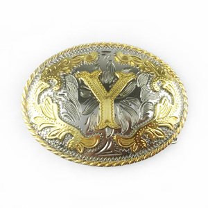 Boucles de <span class=keywords><strong>ceinture</strong></span> lettre initiale grande taille filles garçons boucles occidentales dorées pour <span class=keywords><strong>ceinture</strong></span> (ABC-Z) boucles de rodéo pour hommes et femmes - Product Image 6