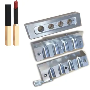 Lipstik balsam bibir Aluminium 12 lubang emas perak 12.1mm cetakan pengisi silikon CNC cetakan cincin logam demoulder