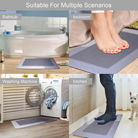 Karpet Kamar Mandi Anti-Slip Ramah Lingkungan, Dapat Dicuci, Penyerap Air, Lembut, Terbuat dari Polyester