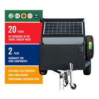 Caravane de voyage moderne, légère, modulaire, étanche, avec panneaux sandwich personnalisés, revêtement de sol en vinyle, cuisinière à induction, pour 2 personnes