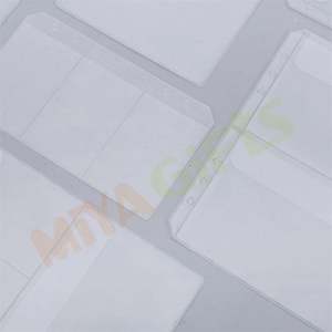 <span class=keywords><strong>Classeur</strong></span> personnalisé A5A6A7 <span class=keywords><strong>plastique</strong></span> dépoli transparent clair 2 poches <span class=keywords><strong>pochette</strong></span> à chargement par le haut dossiers en pvc pour planificateur - Product Image 4