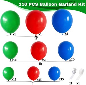 110 pièces araignées homme ballon guirlande arc Kit rouge bleu vert Latex ballons super-héros fête d'anniversaire décorations pour enfants cadeaux - Product Image 4