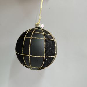Bola de cristal negra dorada DIAM. 8 cm - Product Image 1