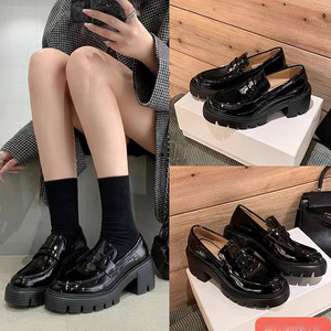 Scarpe Oxford in Pelle da Donna con Suola Spessa e Tacco Ruvido, Scarpe in Pelle per Pendolarismo, Scarpe JK - Product Image 2