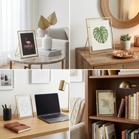 Offre Spéciale L'individualisation Simple Moderne Pliage Cadre Photo Or Cadre En Verre Tournez Amour Cadre Photo Cadeau