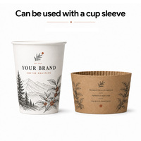 Gobelets en papier jetables en gros avec impression de logo personnalisé 4oz-22oz, à paroi simple, isolés, biodégradables, de qualité alimentaire pour café
