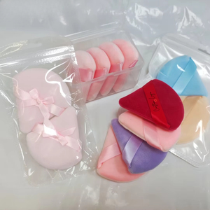Esponja de Maquillaje Triangular de Terciopelo con Esponja Integrada, Lavable, para Polvo Facial, Marca Privada - Product Image 3