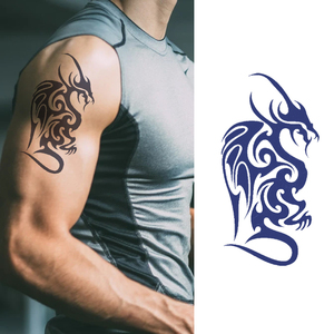 Pegatina de tatuaje Tribal de 1 a 2 semanas, superventas, pegatinas de tatuaje temporal Tribal, tatuaje de transferencia de agua, Mangas de <span class=keywords><strong>brazo</strong></span> <span class=keywords><strong>para</strong></span> <span class=keywords><strong>hombres</strong></span> - Product Image 1