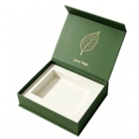 Luxe geëmbosseerde logo kartonnen doos met magneetsluiting, leeg, voor cosmetica, essentiële olie, serum, crème
