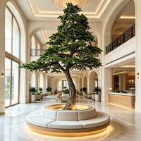 Grandes plantes artificielles, cèdres et piniers artificiels, pour l'aménagement paysager intérieur et extérieur, décoration de jardin, bonsaï, arbre en plastique durable.