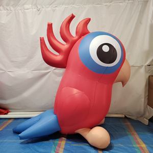 Loro de dibujos animados inflable gigante de venta directa de fábrica, adecuado para decoraciones inflables de dibujos animados de fiesta temática de jungla - Product Image 3
