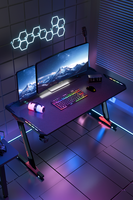 Table de jeu AOR ESPORTS avec réglage des boutons sur le bureau, éclairage RGB, porte-gobelet, structure métallique, vente en gros d'usine