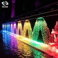 Cortina de Agua Digital 3D Personalizada 2026, Decoración de Pared con Cascada, Cortina de Lluvia con Gráficos Digitales para Bodas, Jardín, Acero Inoxidable