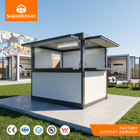 Magasin mobile personnalisé, bar à café pop-up, conteneur préfabriqué pliable de 10 pieds ou 20 pieds, mini-restaurant rapide, café, boutique, maison