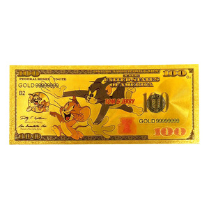 Billet de banque commémoratif en feuille d'or <span class=keywords><strong>Tom</strong></span> et <span class=keywords><strong>Jerry</strong></span>, idéal pour offrir en cadeau, comme souvenir et pour collectionner - Product Image 3