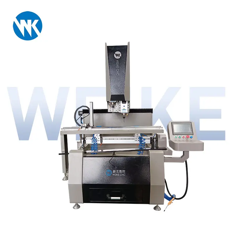 WEIKE CNC Aluminum/upvc/pvc Automatic Window and Door Profile CNC Door Lock Hole Drilling Milling Cutting Machine New Product