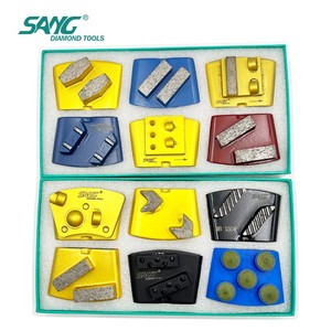 Sang รองเท้าขัดโลหะ Bond, รองเท้าบดเพชรล็อก <span class=keywords><strong>EZ</strong></span> เปลี่ยน redi บล็อกสี่เหลี่ยมคางหมูสำหรับเครื่องบดพื้นคอนกรีต - Product Image 5