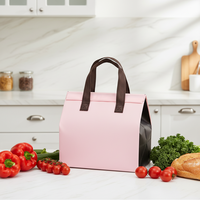 Sac isotherme jetable personnalisable en PP non tissé recyclable pour plats à emporter, pâtes, gâteaux, café