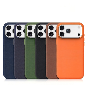 เคสแม่เหล็กผ้า Tech Fabric PU แบบเรียบ สำหรับ 17 Pro Max พร้อมปุ่ม AI ใช้ได้กับ 16/15 ป้องกันการตกกระแทก - Product Image 1