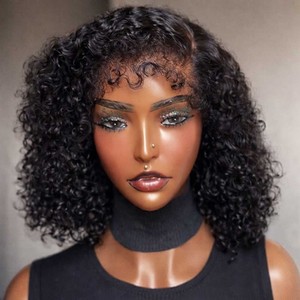 Pelucas <span class=keywords><strong>de</strong></span> <span class=keywords><strong>Cabello</strong></span> Humano Natural Corto y Rizado con Corte Pixie y Bordes 4C, Pelucas <span class=keywords><strong>de</strong></span> <span class=keywords><strong>Cabello</strong></span> Humano Natural 13x6 <span class=keywords><strong>para</strong></span> <span class=keywords><strong>Mujer</strong></span>, Peluca Bob Corta con Frente <span class=keywords><strong>de</strong></span> Encaje 13x4 - Product Image 1