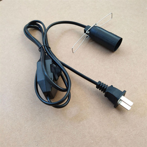 Portalámparas Vintage <span class=keywords><strong>E14</strong></span> tipo UE, enchufe de lámpara de sal del Himalaya, atenuador de energía eléctrica, interruptor de cable de encendido y apagado con Cable de 1,2 M - Product Image 2