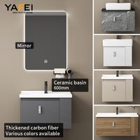 Meuble-lavabo double de luxe Empolobath 48 pouces avec plan de travail en résine blanche moderne pour salles de bain d'hôtel, design européen