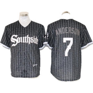 Tim Chicago Unisex Pria Kustom Kelas Atas untuk # 7 # ANDERSON74 # JIMENEZ79 #   Seragam Baseball Anti-Bakteri Bordir Nilon/Kasmir - Product Image 2