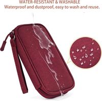 Estuche Organizador de Cables con Logotipo Personalizado, Bolsillos de Malla de Doble Compartimento, Estuche Organizador Electrónico, Bolsa de Transporte de Viaje en Varios Colores
