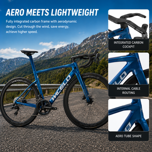 Bicicleta de Carretera Wowei SK02, Completamente de Carbono, 12 Velocidades, Frenos de Disco Hidráulicos Shimano Ultegra Di2, Ruedas de 28 Pulgadas, Ligera, Aerodinámica, para Carreras - Product Image 5