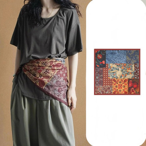 Pañuelo Cuadrado con Estampado de Pintura al Óleo Vintage, Pañuelo de Seda para Mujer, Elegante Pañuelo Decorativo para la Cabeza, Uso Diario Informal - Product Image 3