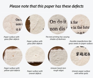 Etichette personalizzate con bordo grezzo e biglietti di ringraziamento, in carta riciclata fatta a mano con texture ruvida - Product Image 6