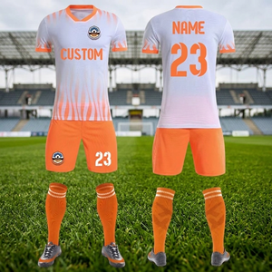 Prix le plus bas sur mesure vêtements de sport maillot de football uniforme respirant Sublimation logo blanc maillot de football fabricant uniforme de football - Product Image 3