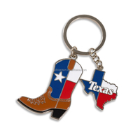Llaveros de Aleación de Zinc Vintage al por Mayor, Colección Texas, Recuerdo con Forma de Bota y Sombrero, Duraderos e Impermeables