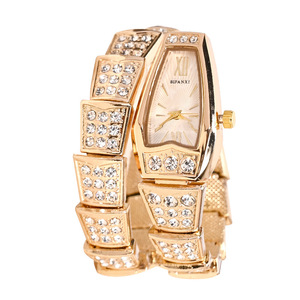 Reloj de Pulsera de Lujo con Diseño de Serpiente para Mujer, Estilo Hip Hop, Dorado, de Cuarzo, con Logotipo Personalizado, Venta al Por Mayor - Product Image 2