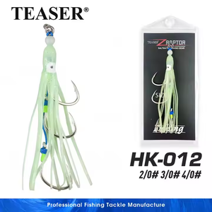 नवीनता उच्च गुणवत्ता वाले चमकदार स्क्वीड स्कर्ट <span class=keywords><strong>3</strong></span> हुक मछली पकड़ने नरम लुरस 2/0 <span class=keywords><strong>3</strong></span>/0 4/0 ऑक्टोपस मछली पकड़ने वाला हुक - Product Image 6