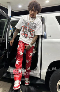 <span class=keywords><strong>Pantaloni</strong></span> a Zampa in <span class=keywords><strong>Ecopelle</strong></span> Vegana con Patch Ricamata Personalizzata, Stile Vintage Streetwear a Vita Alta per <span class=keywords><strong>Uomo</strong></span> - Product Image 6